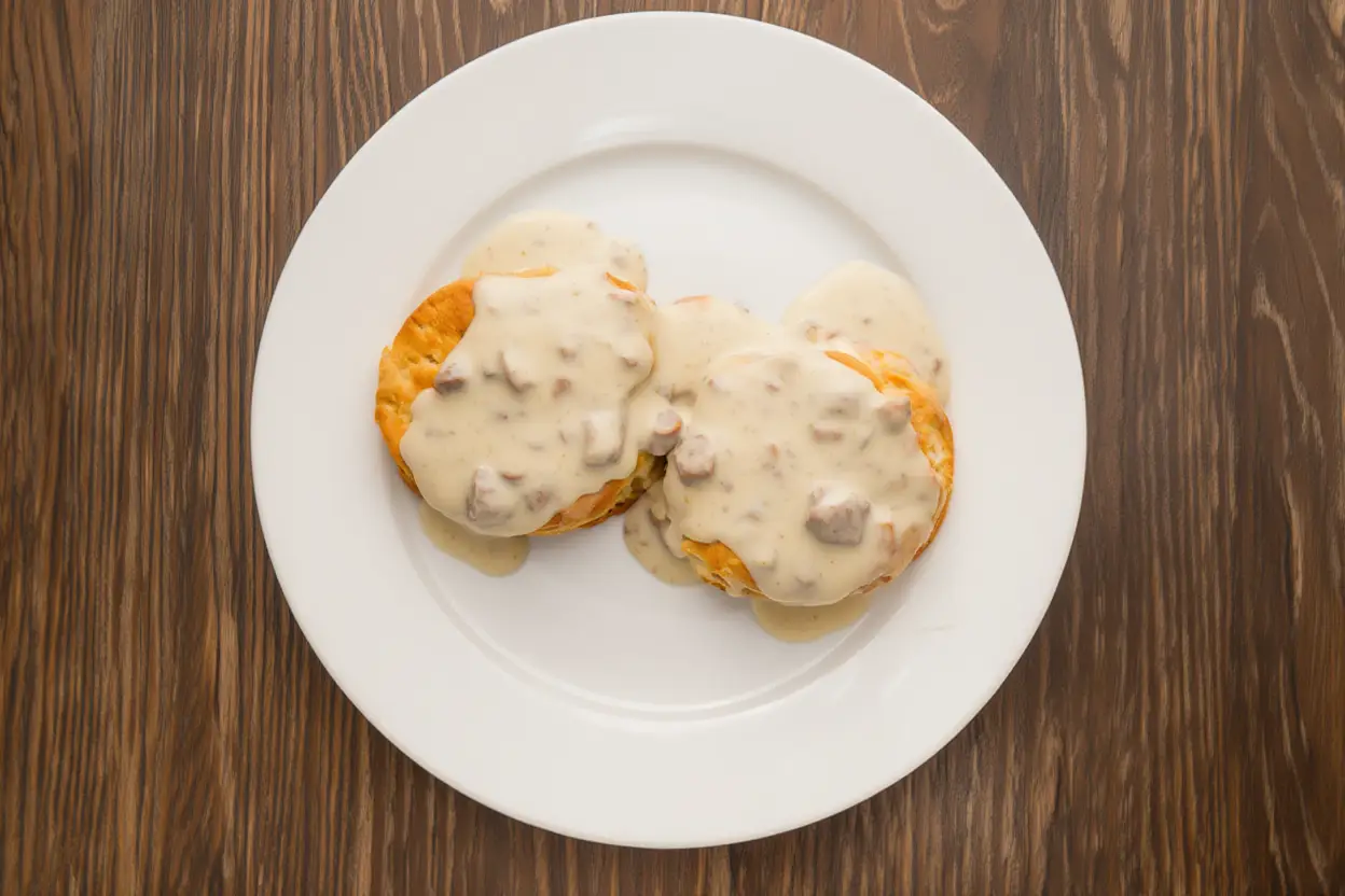 Biscuits with Pork Sausage Gravy