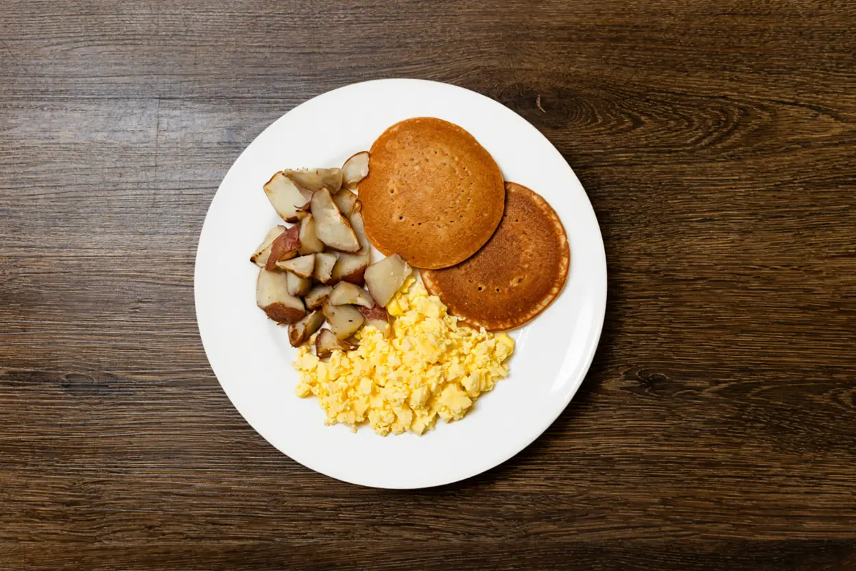 Pancakes With Scrambled Eggs