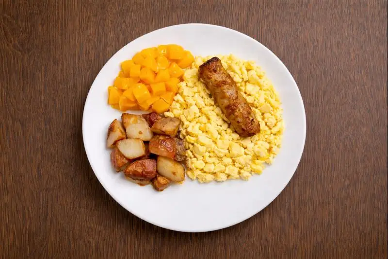 Scrambled Eggs With Pork Sausage